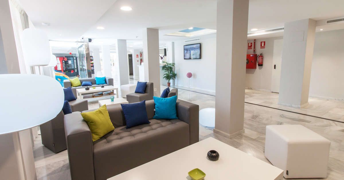 Een foto van het interieur van Hotel Los Jazmines