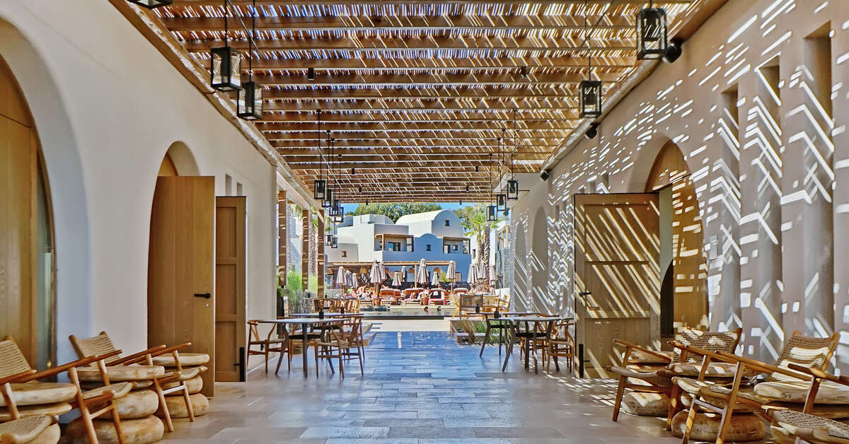 Een foto van het interieur van Raddison Blu Zaffron Resort