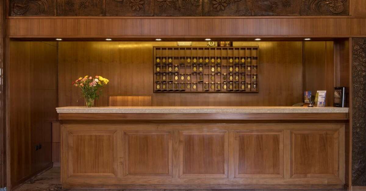 Een foto van het interieur van Sunset Hotel Corfu