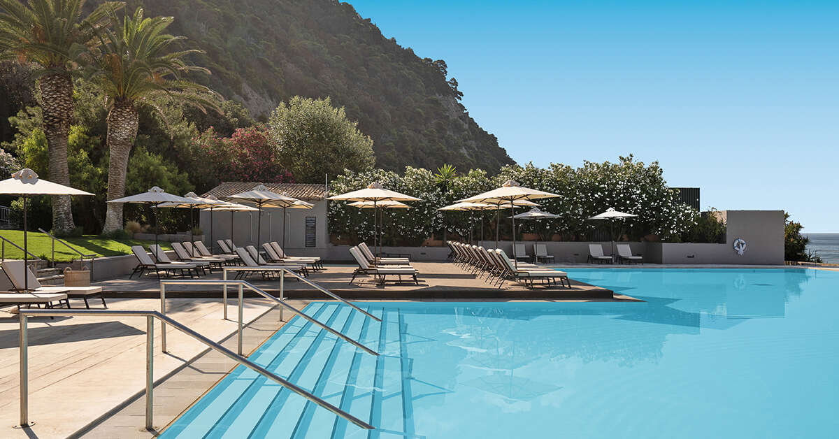 Een foto van het zwembad bij Domes of Corfu