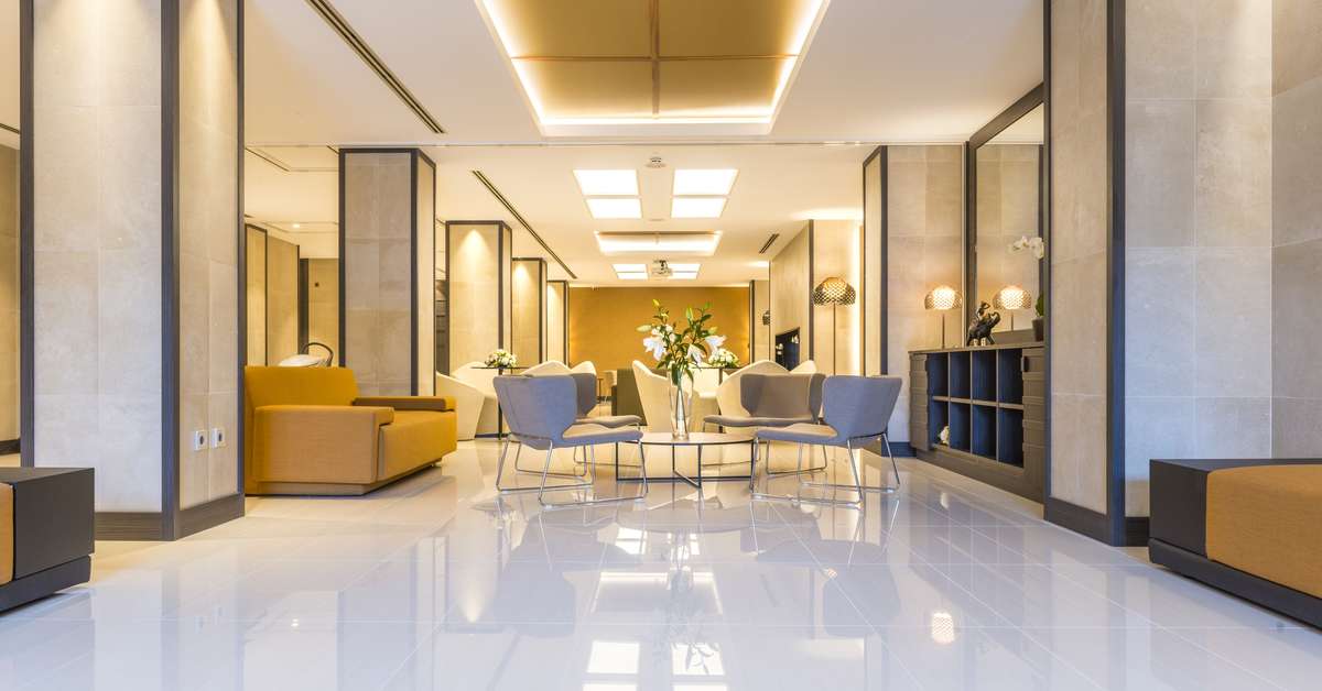 Een foto van het interieur van Hotel Marsol