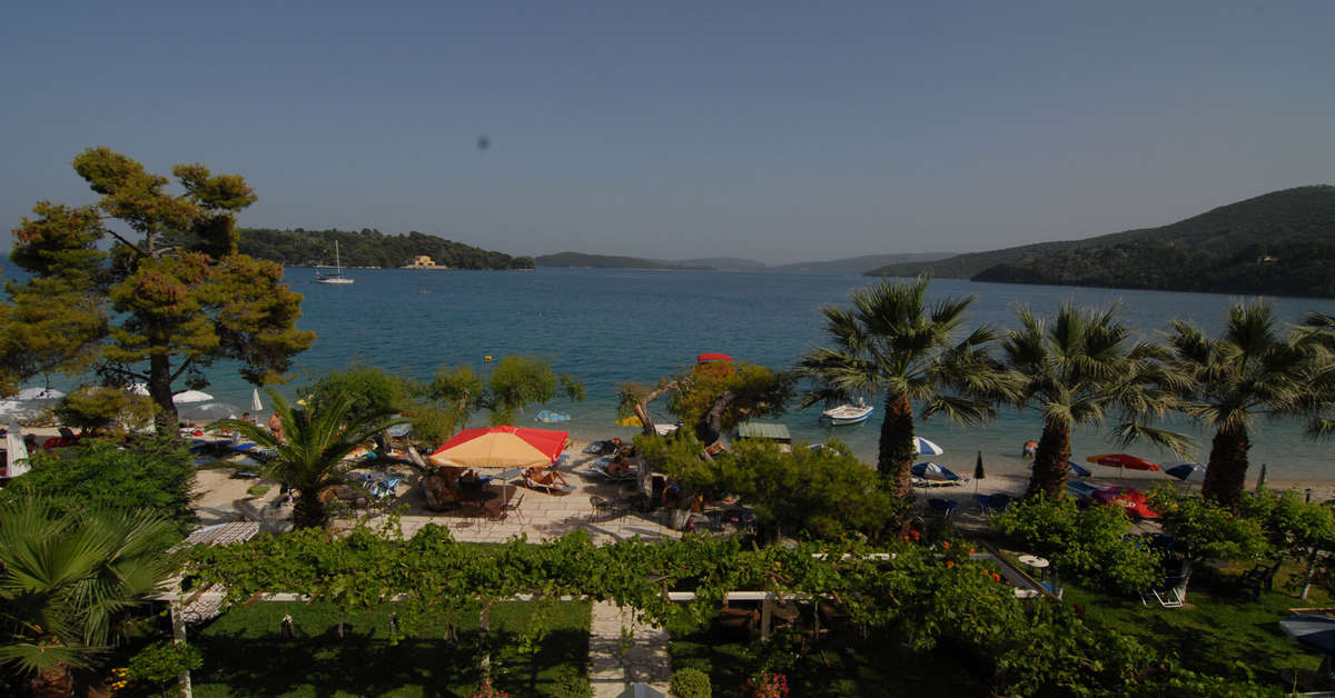 Een foto van de buitenkant van Hotel Eva Beach