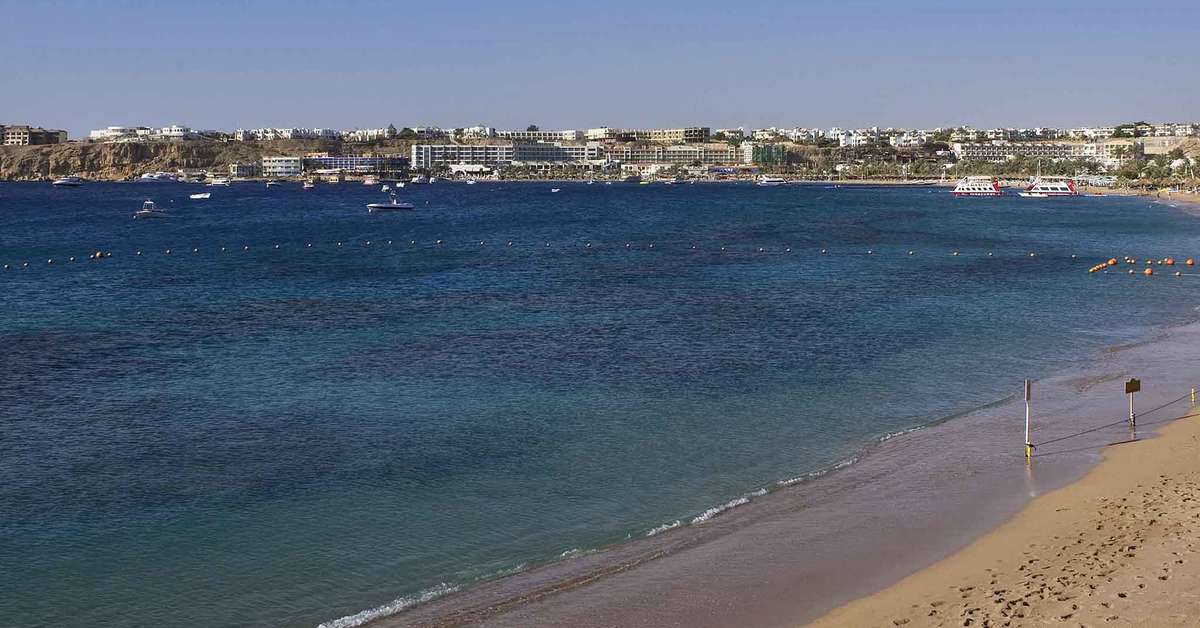 Ein Foto vom Strand beim Novotel Sharm El Sheikh Palm