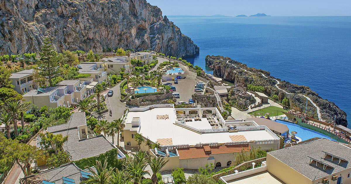 Ein Foto von der Außenansicht des Kalypso Cretan Village Resort & Spa