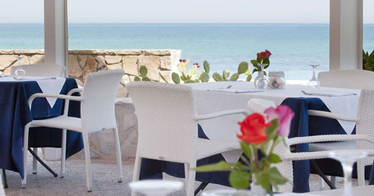 Een foto van het terras bij Hotel del Levante
