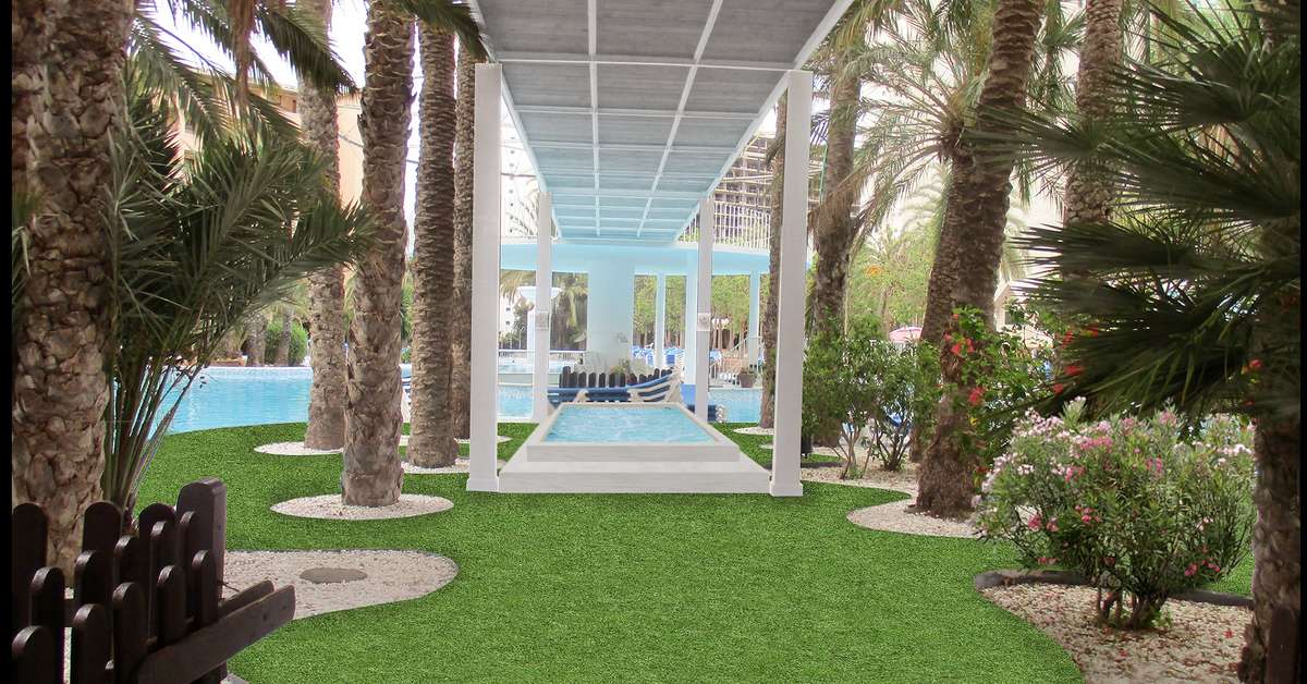 Een foto van het zwembad bij Magic Tropical Splash Aparthotel