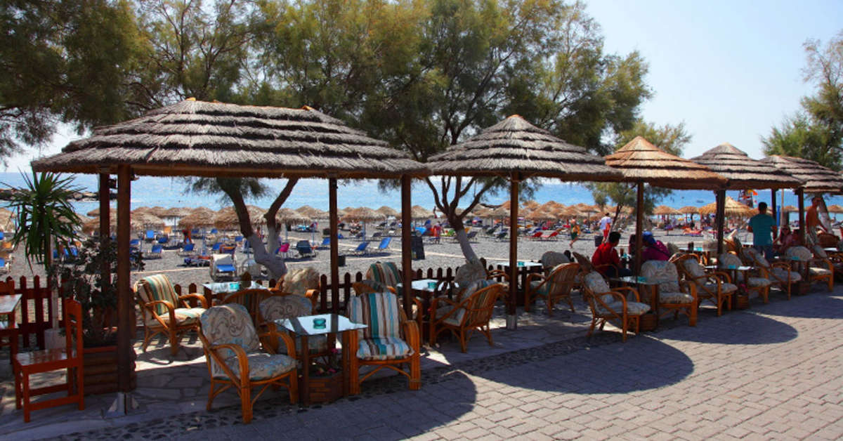 Een foto van het terras bij Hotel Levante Beach