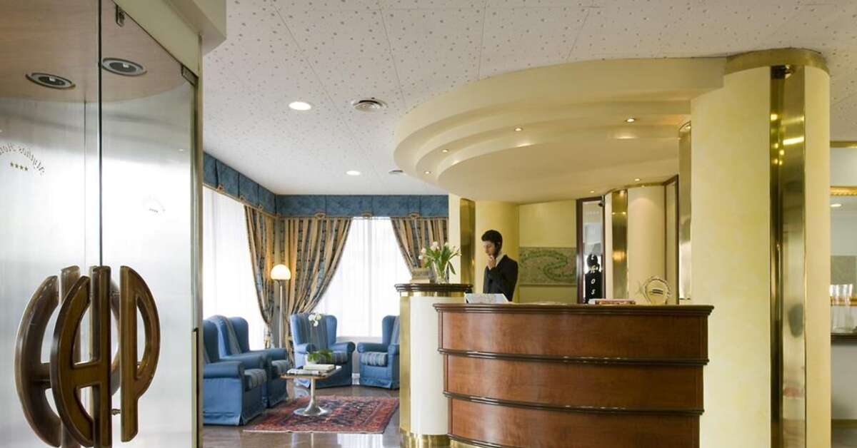 Een foto van het interieur van Hotel President Venetie