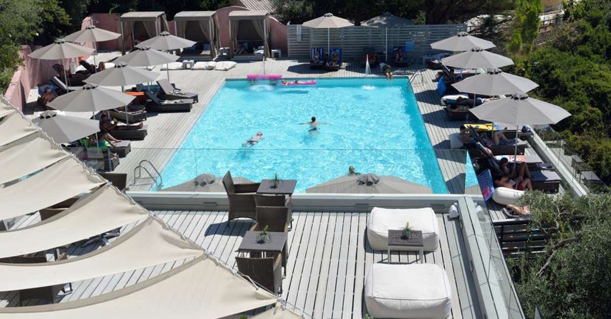 Een foto van het zwembad bij Marilena Sea View Hotel