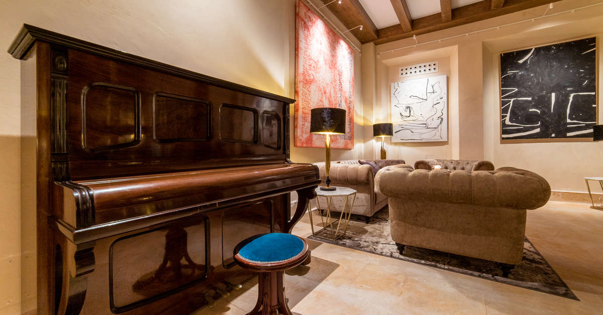 Een foto van het interieur van Hotel Creu de Tau Art & Spa