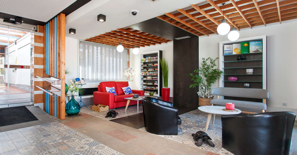 Een foto van het interieur van Appartementen Villa Florida