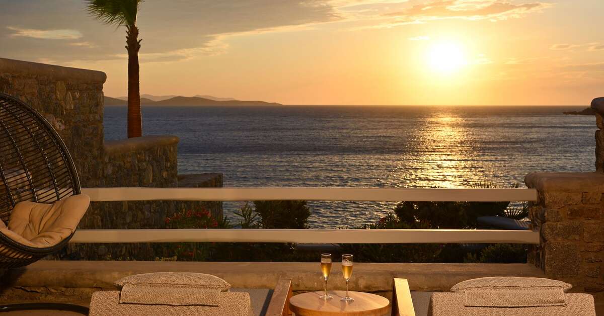 Een foto van het terras bij Anax Resort & Spa