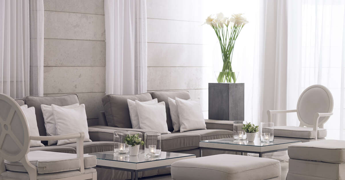 Een foto van het interieur van Knossos Beach Bungalows & Suites