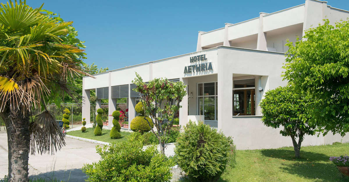 Een foto van de buitenkant van Aethria Hotel