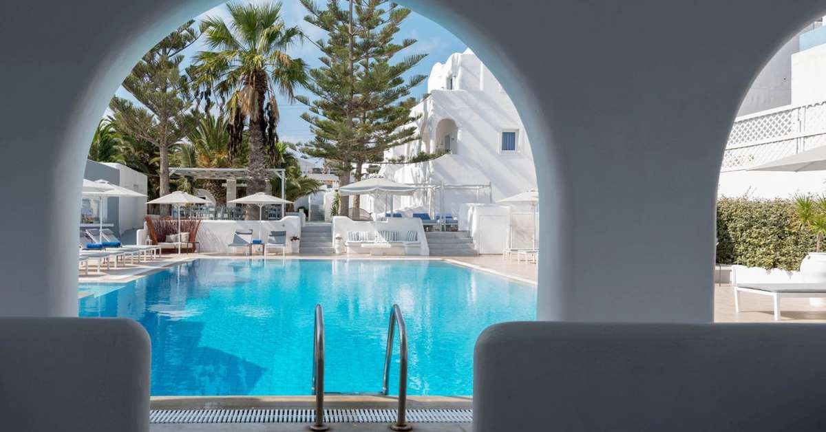 Een foto van het zwembad bij Hotel Daedalus