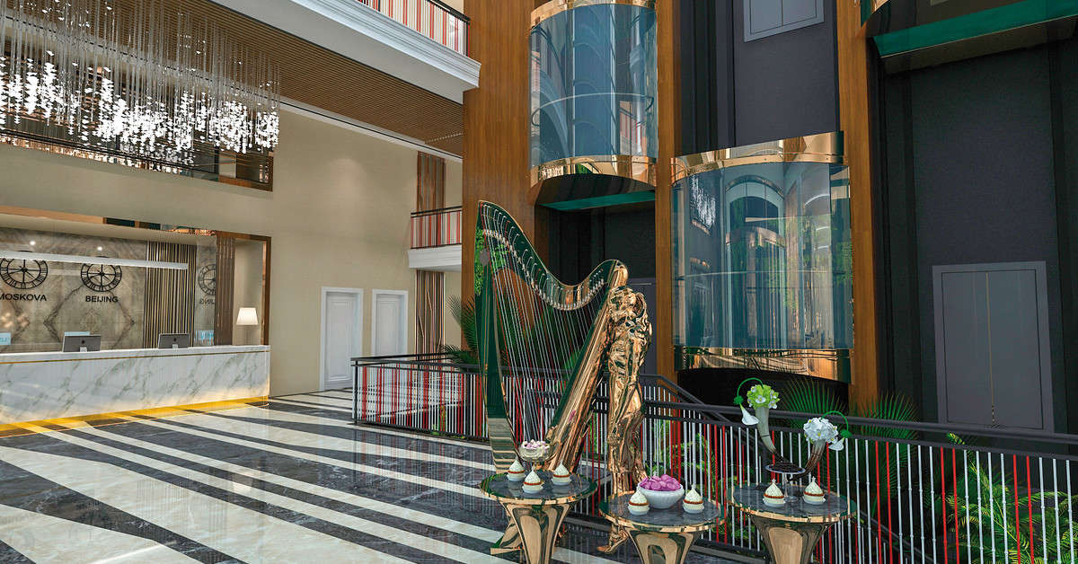 Een foto van het interieur van Aydinbey Queen's Palace & Spa