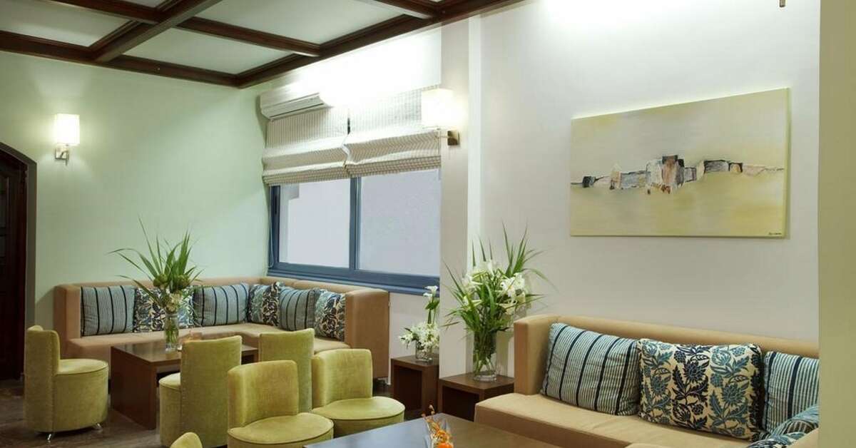 Een foto van het interieur van Sofia Hotel Plakias