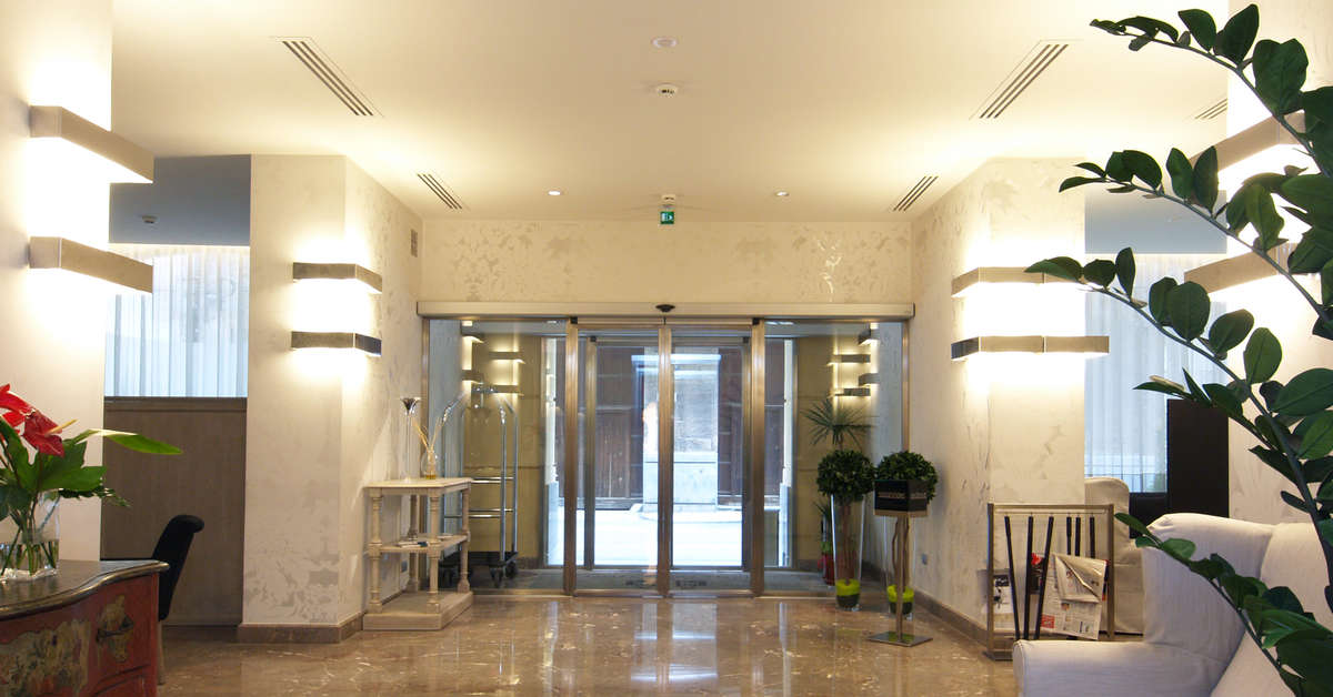 Een foto van het interieur van Hotel Porta Felice