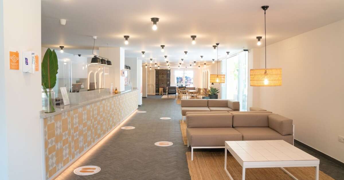Een foto van het interieur van Hotel Coral Compostela Beach