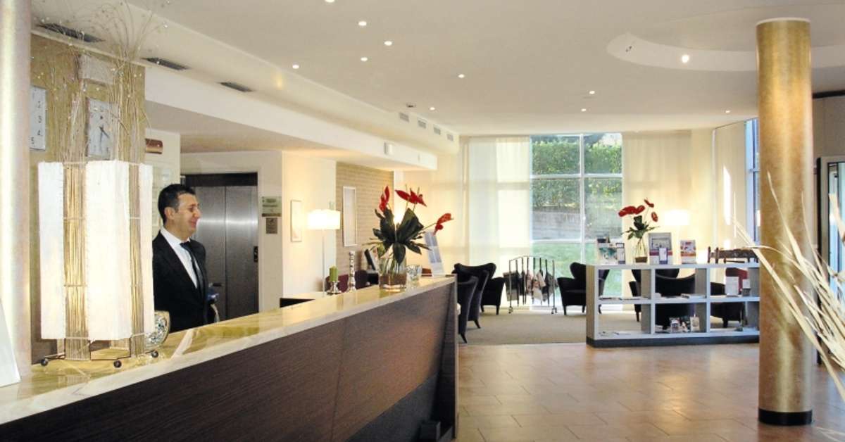 Een foto van het interieur van Hotel La Meridiana