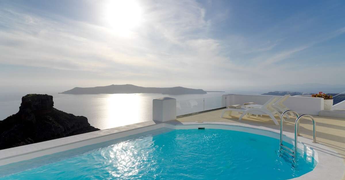 Een foto van het zwembad bij Tholos Resort