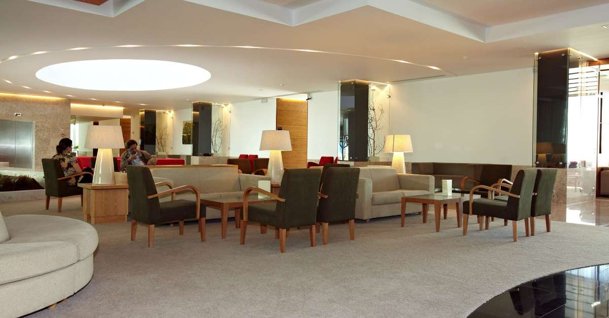 Een foto van het interieur van Hotel Santa Maria