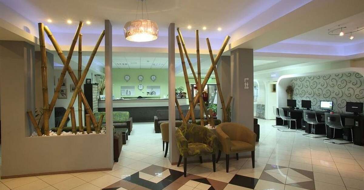 Een foto van het interieur van Windmills Hotel Appartementen
