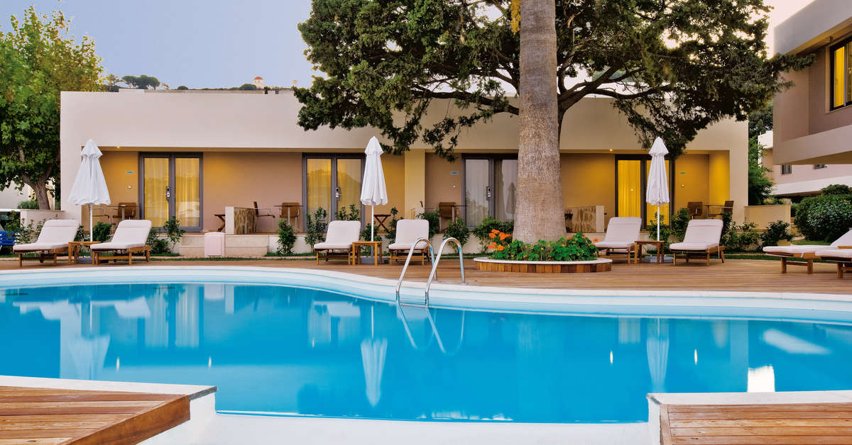 Een foto van een overzicht van Rodos Palace Resort