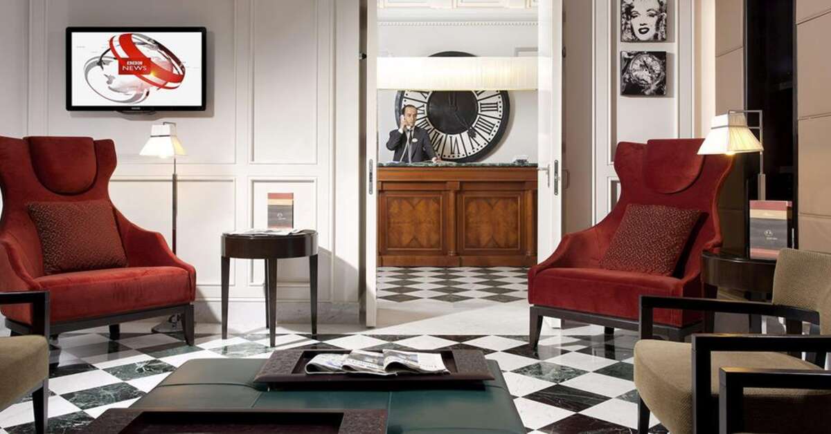 Een foto van het interieur van Hotel Mascagni