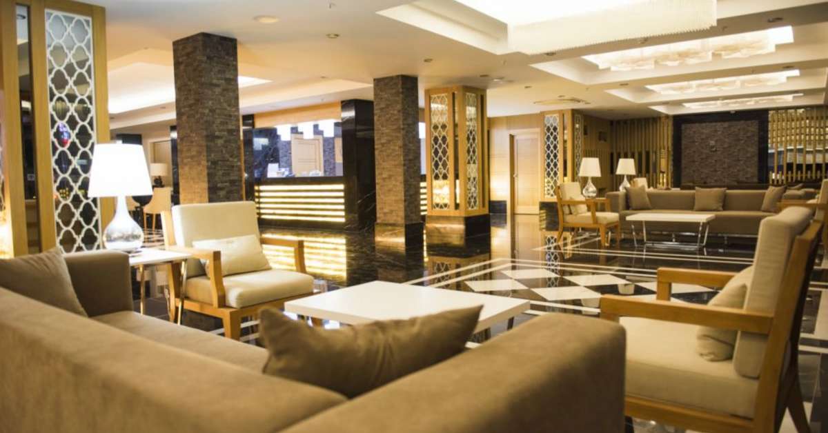 Een foto van het interieur van Hotel Selcukhan