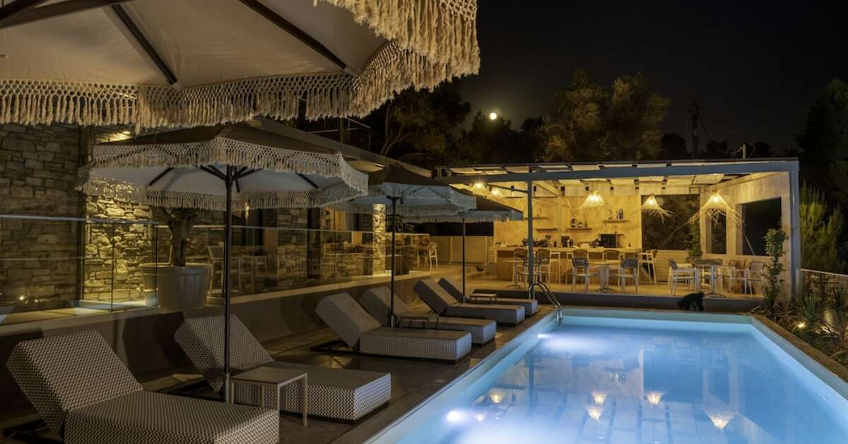 Ein Foto vom Pool im Casa Bloo
