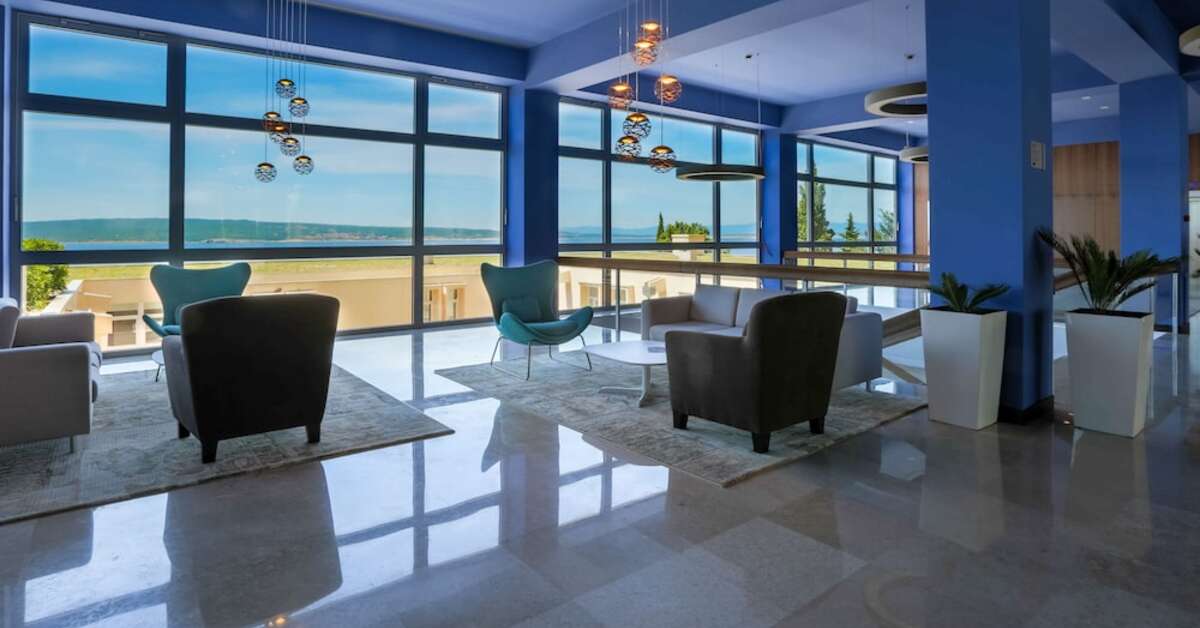Een foto van het interieur van Hotel Katarina