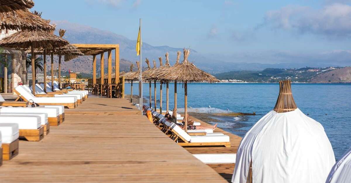 Ein Foto von der Terrasse im Pepper Sea Club Hotel