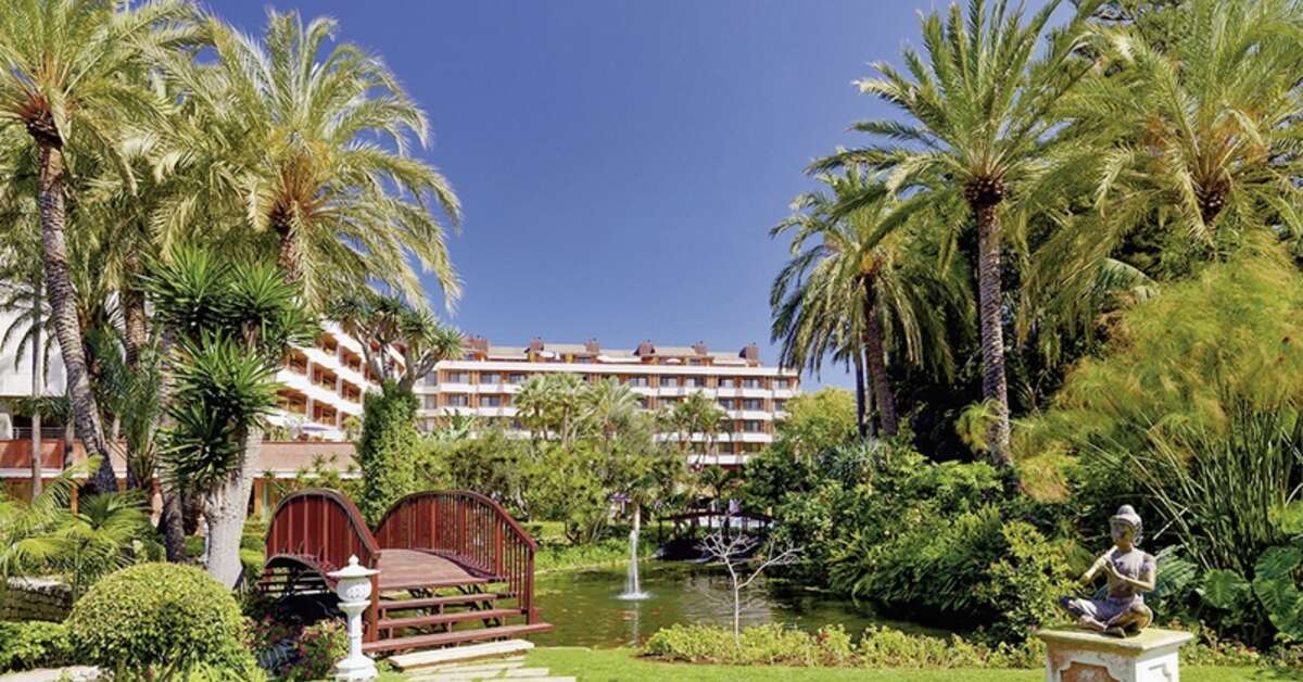 Ein Foto von der Terrasse im Hotel Botanico & The Oriental Spa Garden