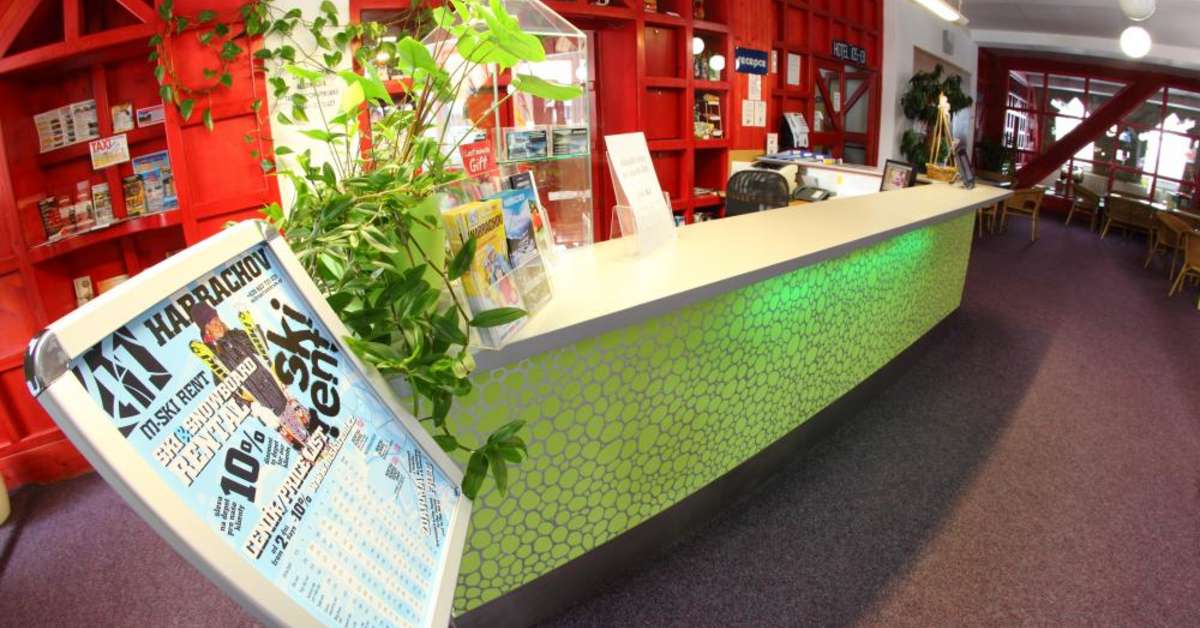 Een foto van het interieur van Hotel Skicentrum