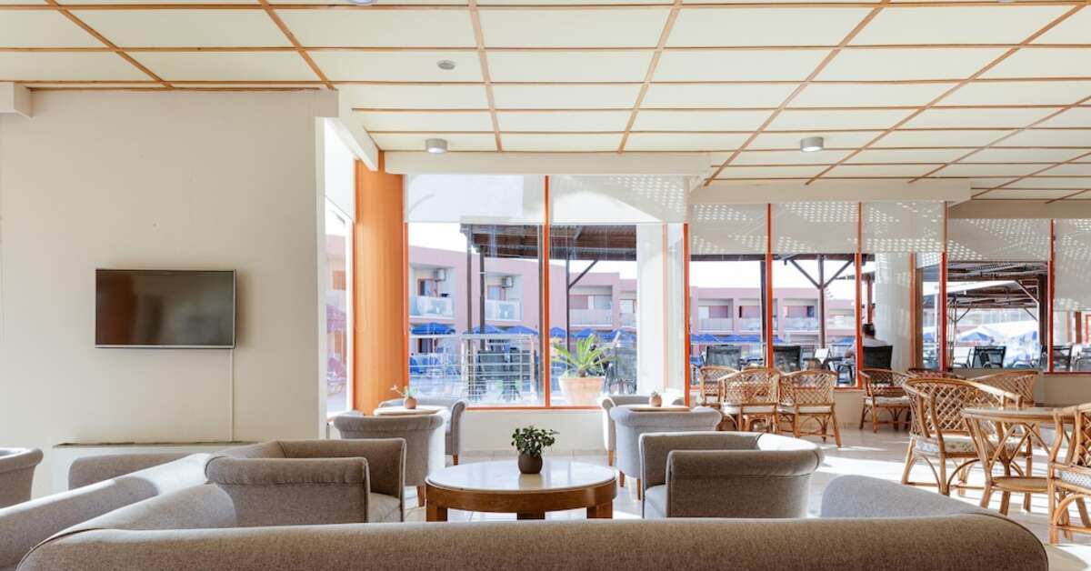 Een foto van het interieur van Rethymno Village