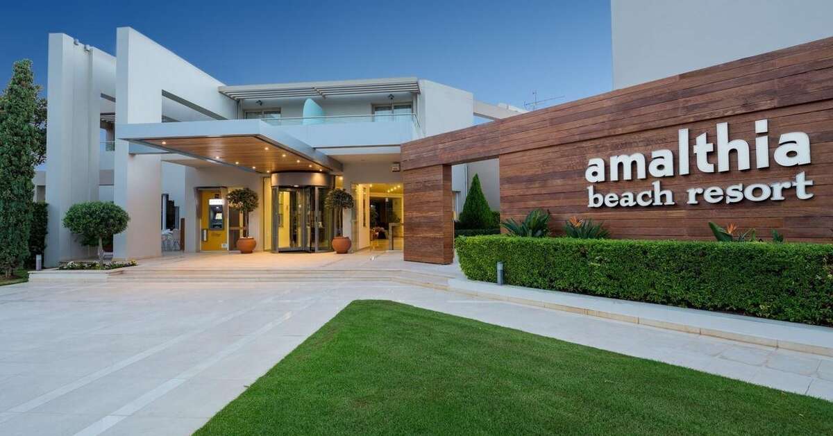 Ein Foto von der Außenansicht des Amalthia Beach Resort