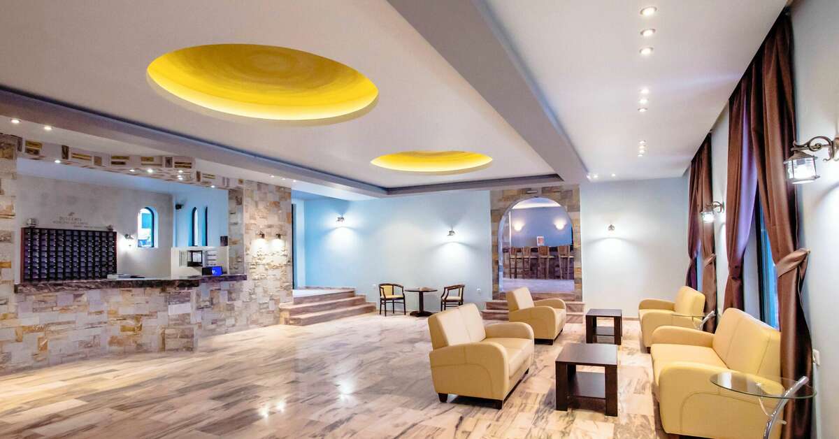 Een foto van het interieur van Diogenis Blue Palace