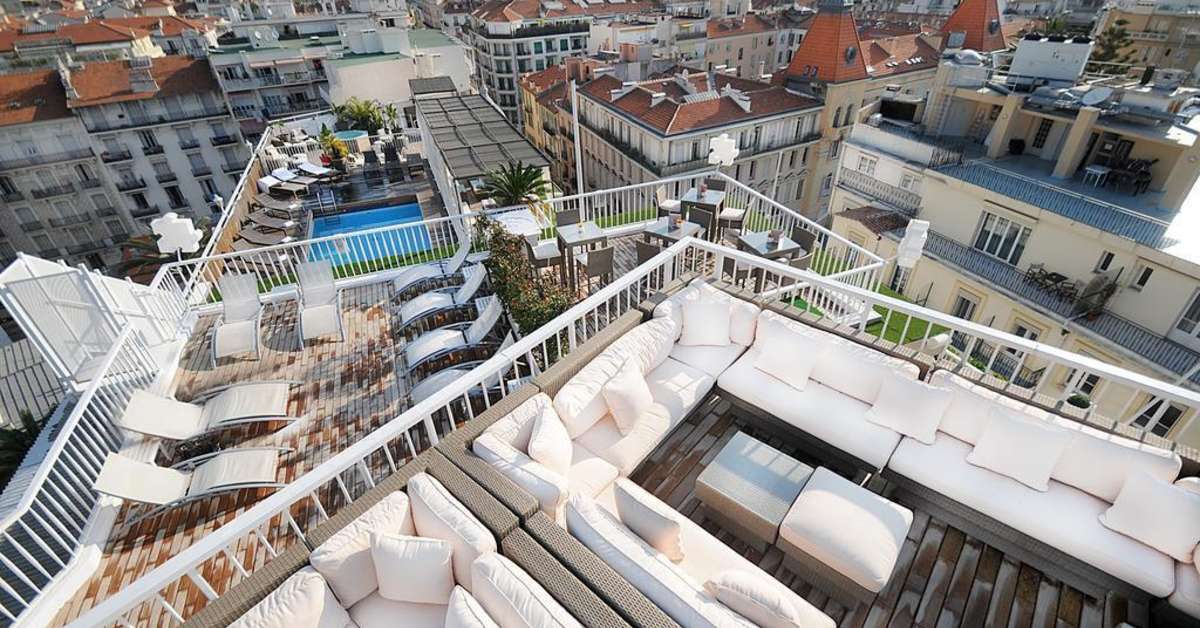Ein Foto von der Terrasse im Splendid Hotel & Spa