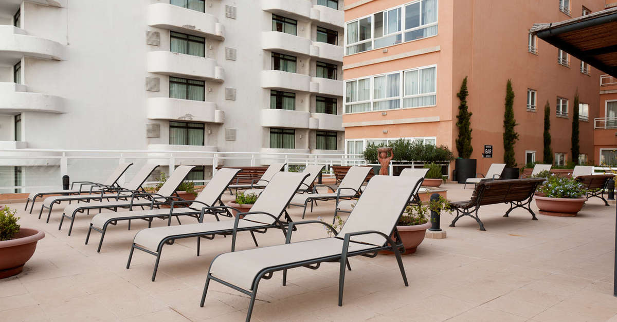 Ein Foto von der Terrasse im Hotel Mirador