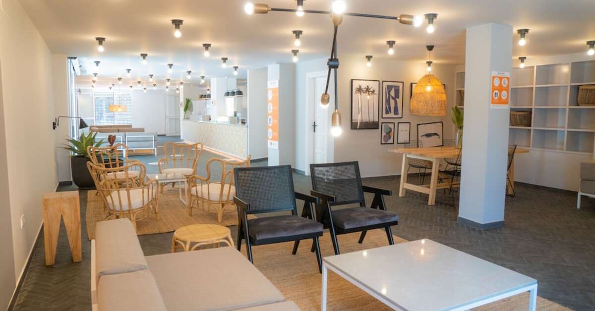 Een foto van het interieur van Hotel Coral Compostela Beach