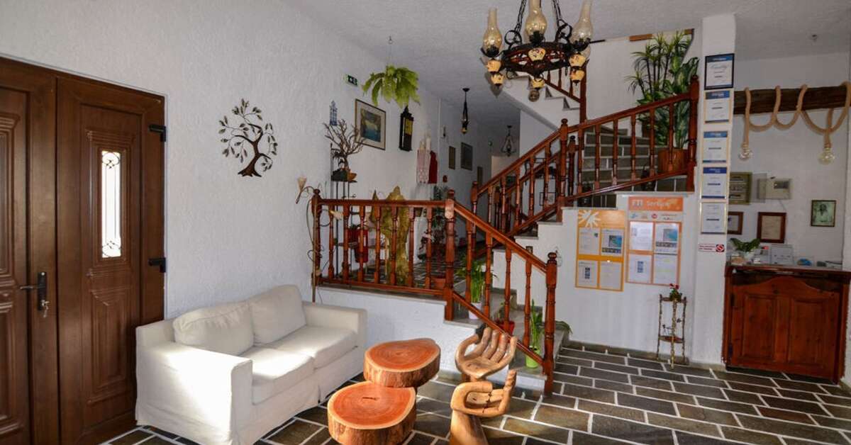 Een foto van het interieur van Hotel Matina