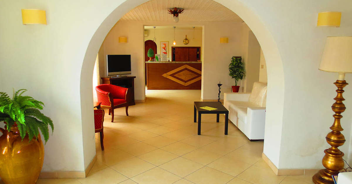 Een foto van het interieur van Hotel Elios