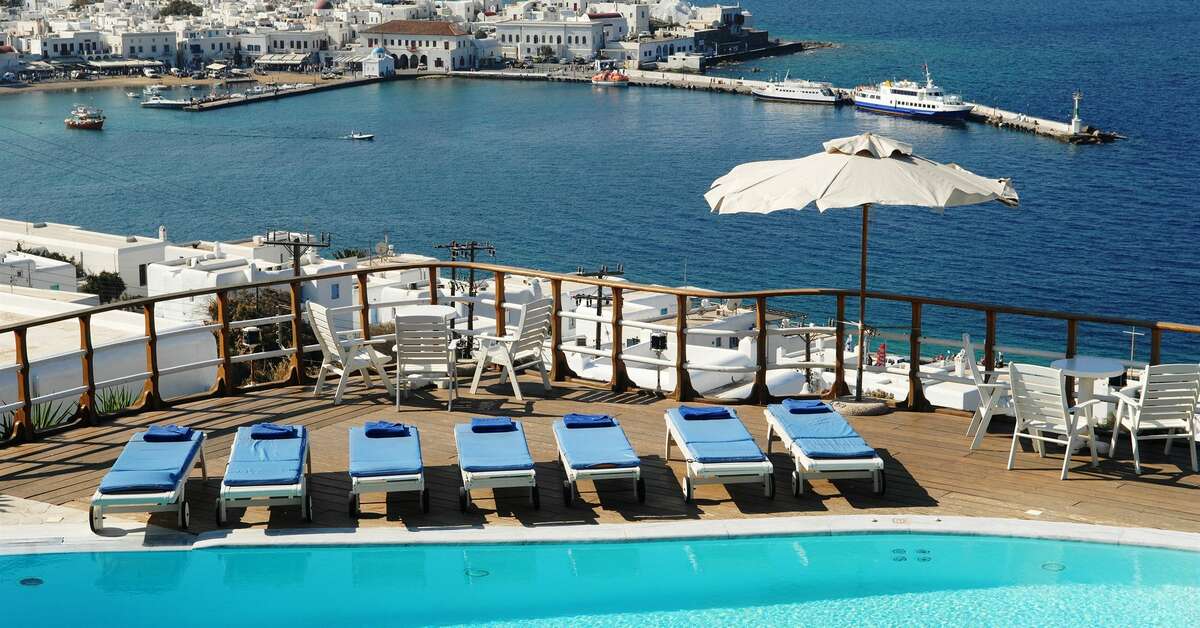 Een foto van het zwembad bij Mykonos View