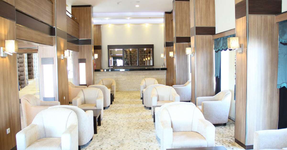 Een foto van het interieur van The Gap Hotel Kusadasi