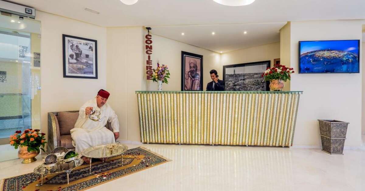 Een foto van het interieur van Hotel Ayoub