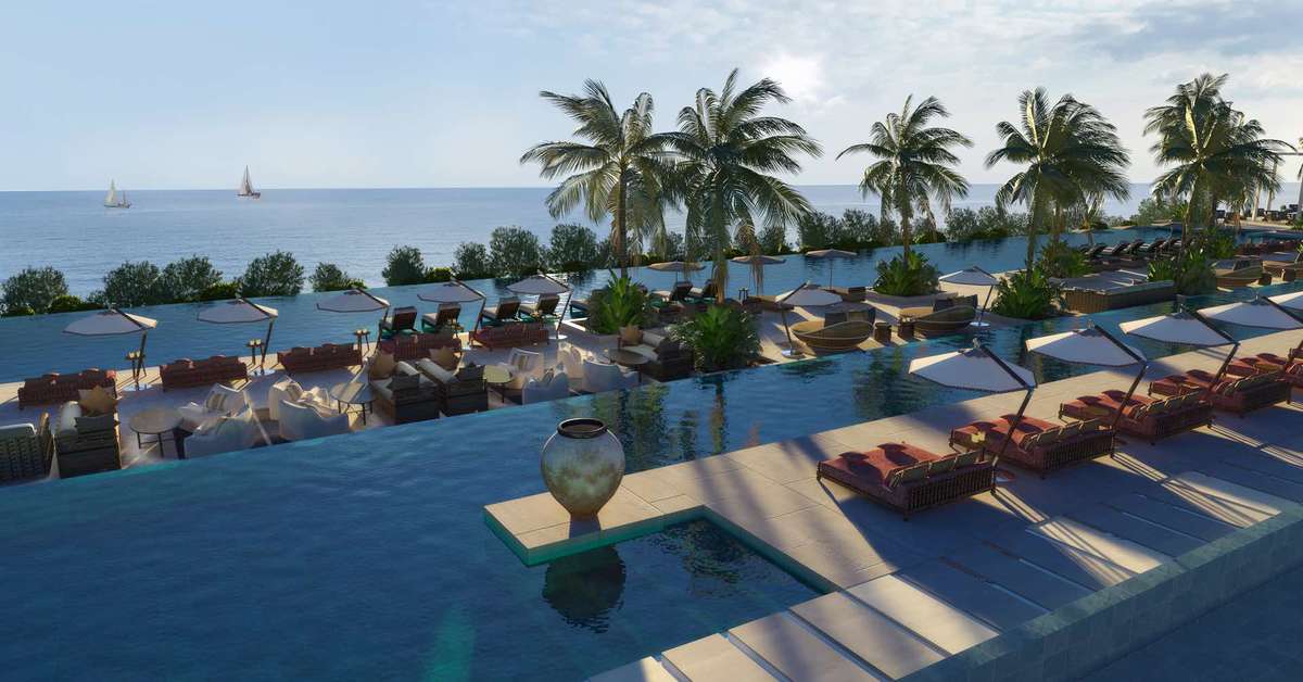 Een foto van het zwembad bij The Royal Blue Resort & Spa