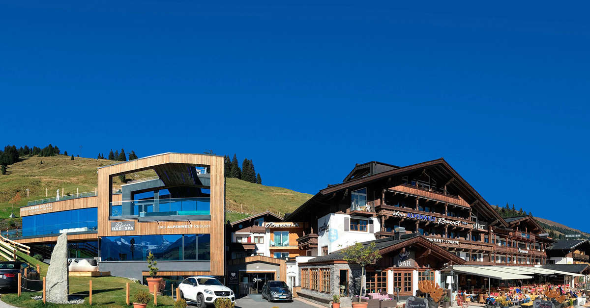 Ein Foto von der Außenansicht des Das Alpenwelt Resort