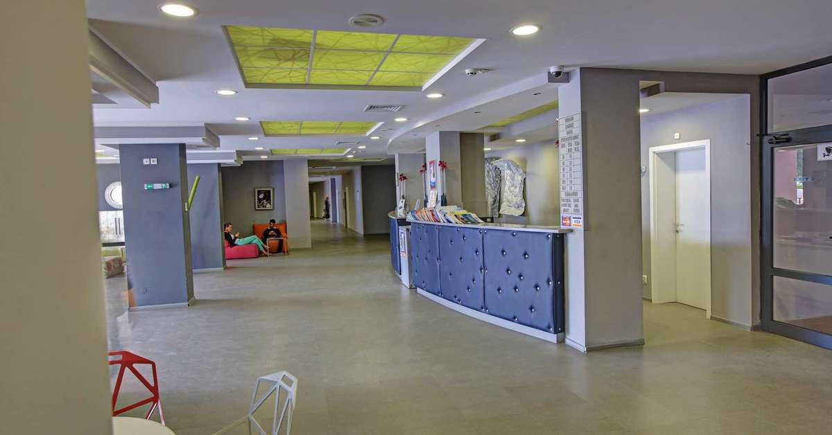 Een foto van het interieur van Hotel Gladiola Star