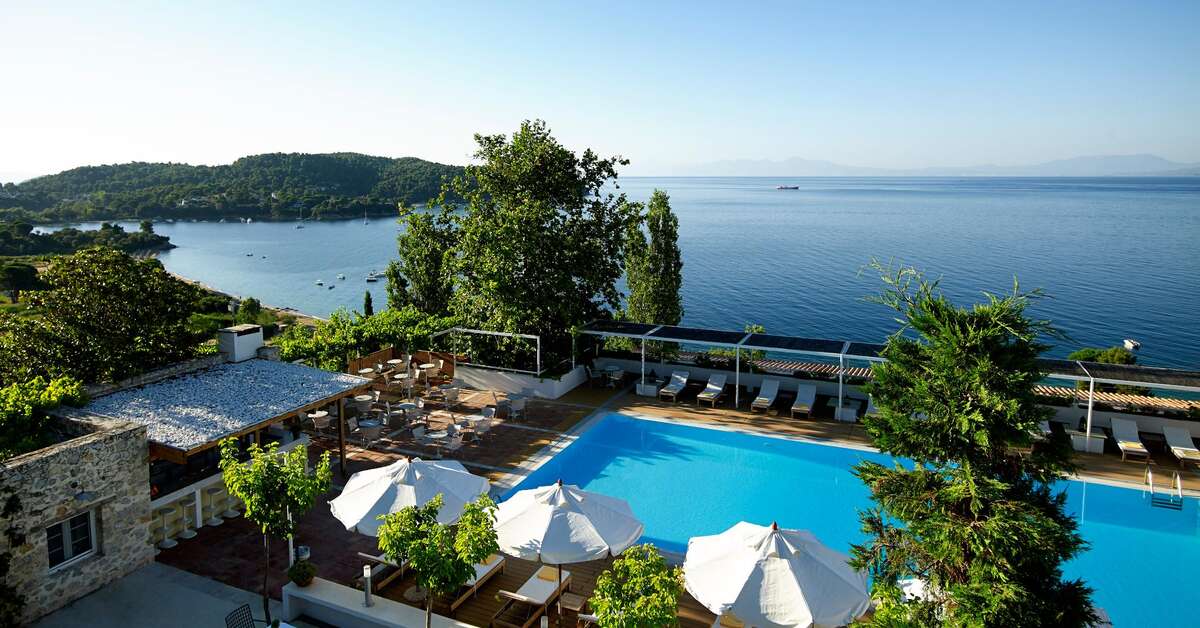 Ein Foto von einer Übersicht des Atrium Hotel Skiathos
